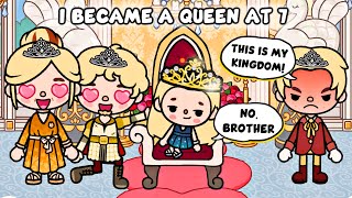 I Became Queen At 7 And My Older Brother Hates Me 👸🏼😏🩷 | Sad Story | Toca Life Story / Toca Boca