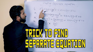 Special trick to find separate equations  |  Edu Express