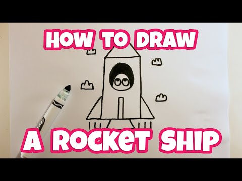 How to Draw a Cartoon Rocket Ship - Easy Drawing for Kids & Beginners | Otoons.net