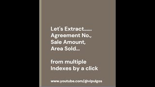 Extract Data from Indexes (Sale Instances)