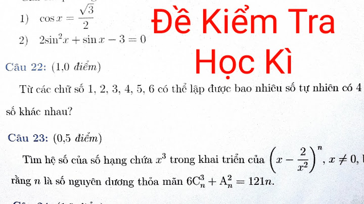 Đề kiểm tra học kì môn toán lớp 11