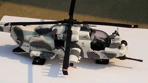 1/18 GI JOE Eagle Hawk Snow Tiger Helicopter Custom Kit Bash