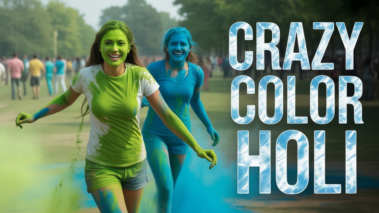 Ultimate Holi Color Fight! 😱 Girls Turn Each Other GREEN & BLUE! | Happy Holi 2025| holi putai 