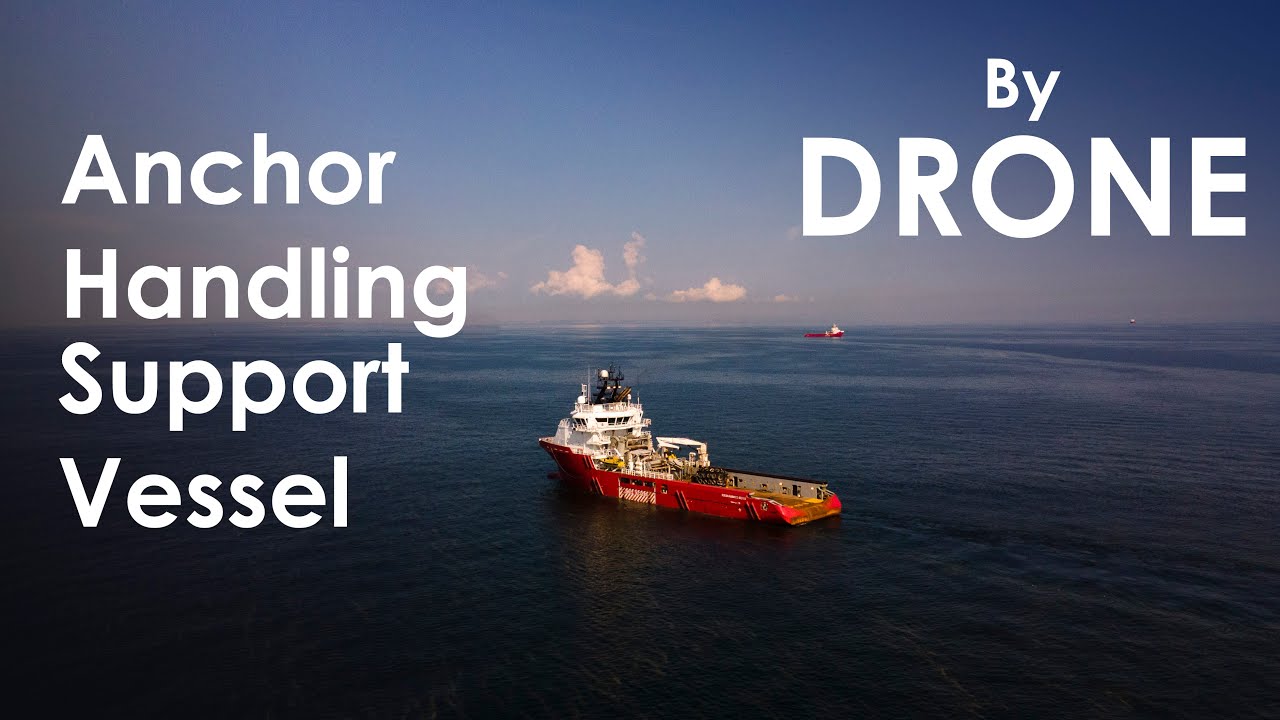 AHTS Vessel Fly Around, BALTIC PIPELINE PROJECT 2021 - Cinematic Drone 4K