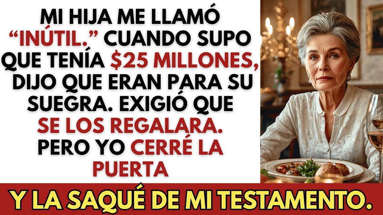 Mi hija me llamó inútil y quería que le regalara mis $25M a su suegra. Así que la borré...