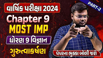 Std 9 Science Final Exam Imp Part 2 2024 | dhoran 9 vigyan Ch 9 ગુરુત્વાકર્ષણ imp question|Hiren Sir