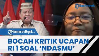 Prabowo's Viral 'Ndasmu' Remark Criticized by a Child: Please Set a Good Example for the People