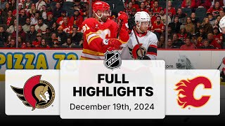 NHL Highlights | Senators vs. Flames | December 19, 2024