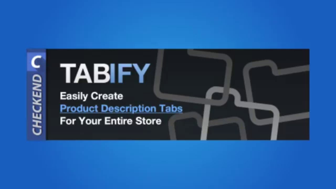 Shopify App: Tabify by Checkend - YouTube