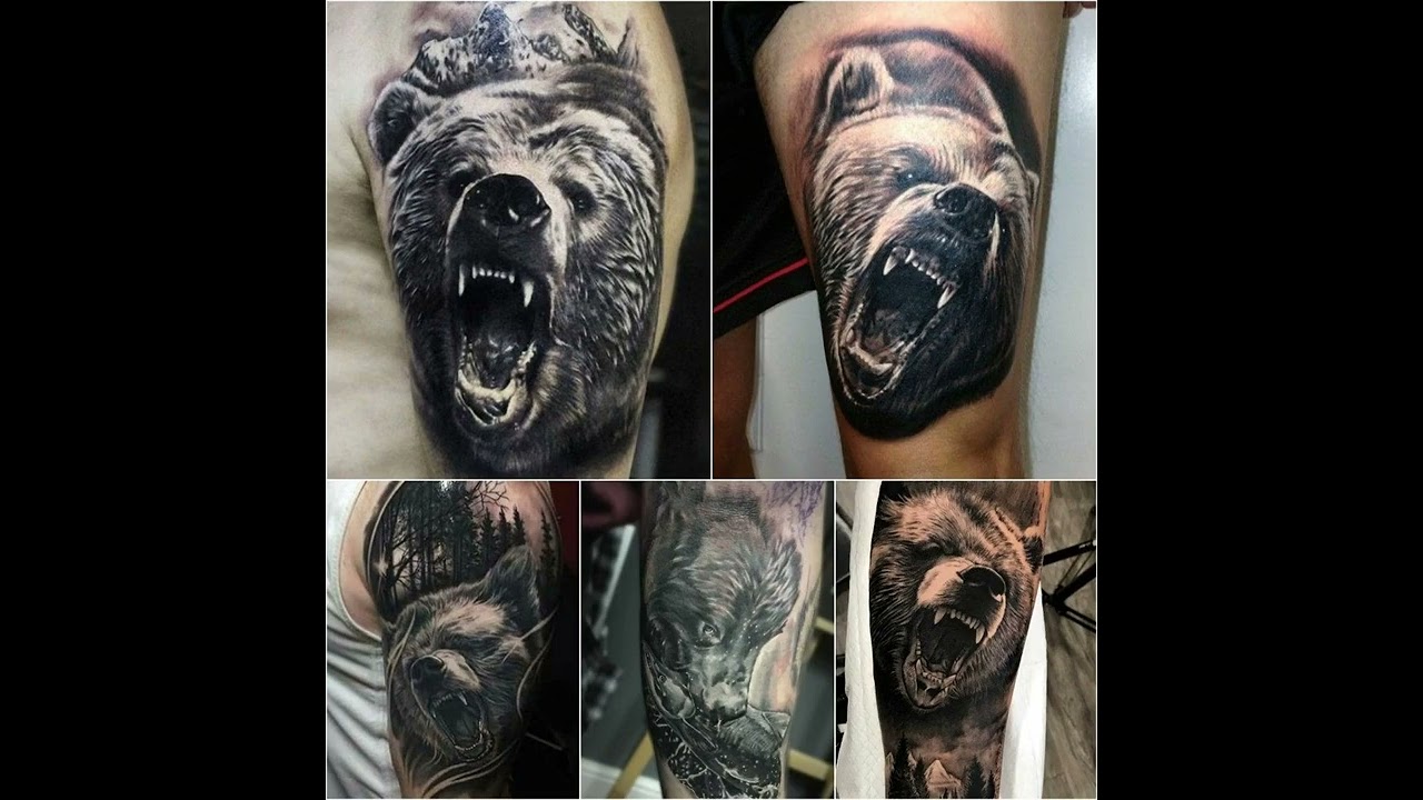 Bear head tattoo on the left inner forearm Kevin from