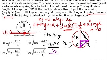 JEE MAIN 2025(28jan shift1)A bead of mass ‘m’ slides without friction on the wall of a vertical circ