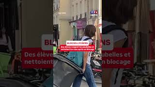 Blocus Lycéens Des Élèves Rangent Les Poubelles Et Nettoient Les Rues Après Un Blocagetf1 Info