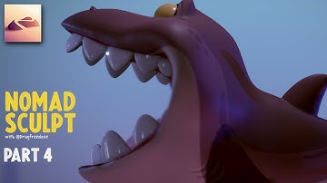 3d Modeling a Shark in Nomad Sculpt: PART 4