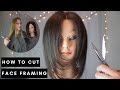 How to cut face framing layers at home - Milady chapter 16 haircutting | 408 beauty academy