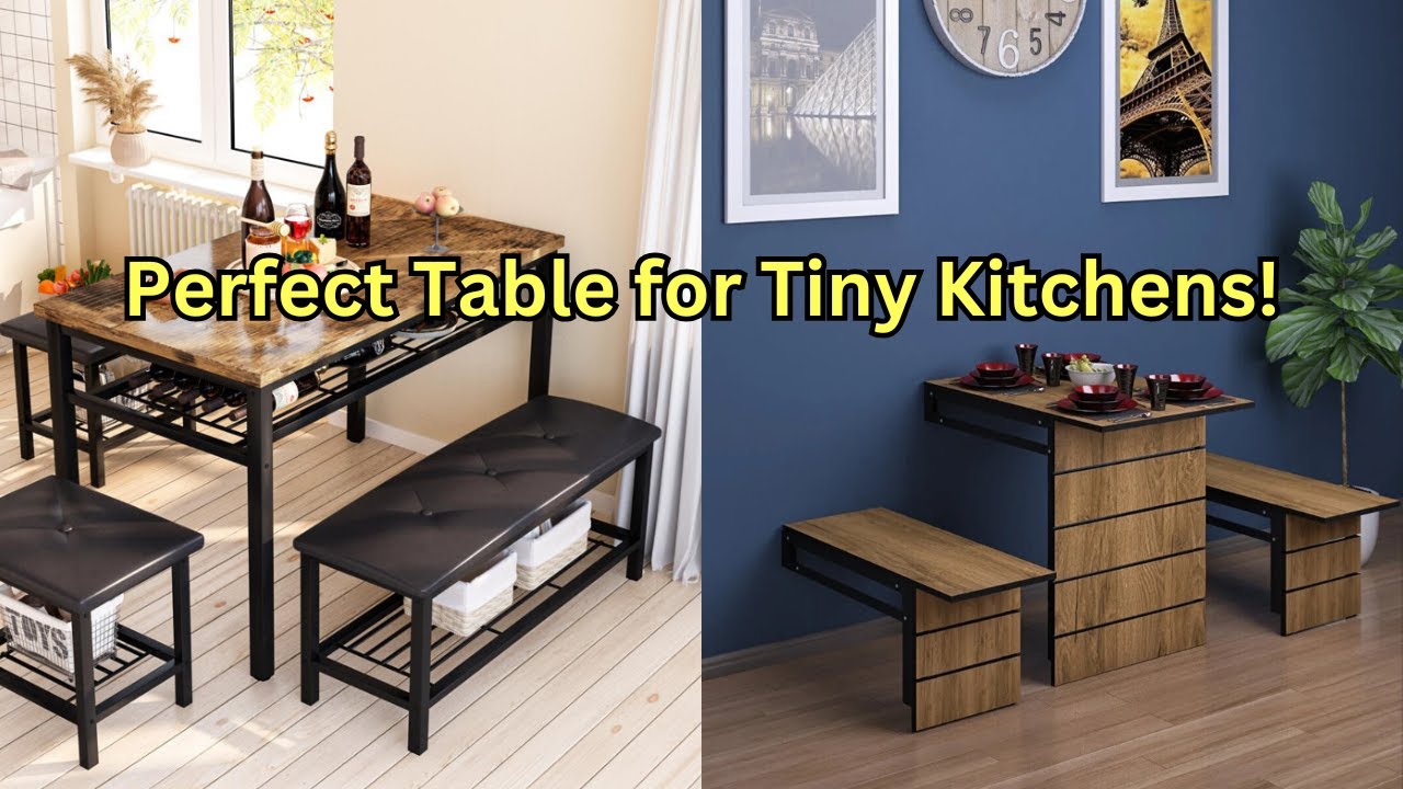 Top 5 Space Saving Kitchen Tables with Bench & Chair Sets - YouTube