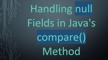 Handling null Fields in Java