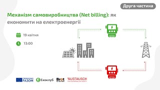 Відеозапис вебінару "Механізм самовиробництва net billing: як економити на електроенергії"