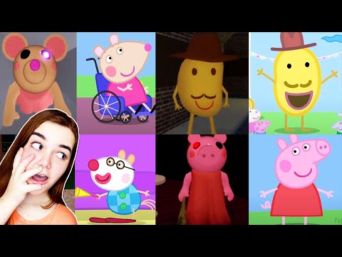 Personagens De Piggy Vs Personagens De Peppa Pig Roblox Youtube - pig jogo do roblox