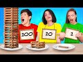 100 LAYERS CHALLENGE! || Eating only healthy food by 123 Go! GENIUS