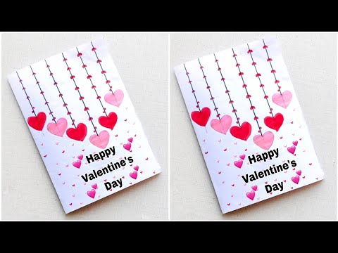Easy & Beautiful white paper Handmade Happy Valentine's Day Card making 2026|DIY Love Greeting Card