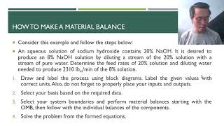 Lesson 3   Introduction to material balances