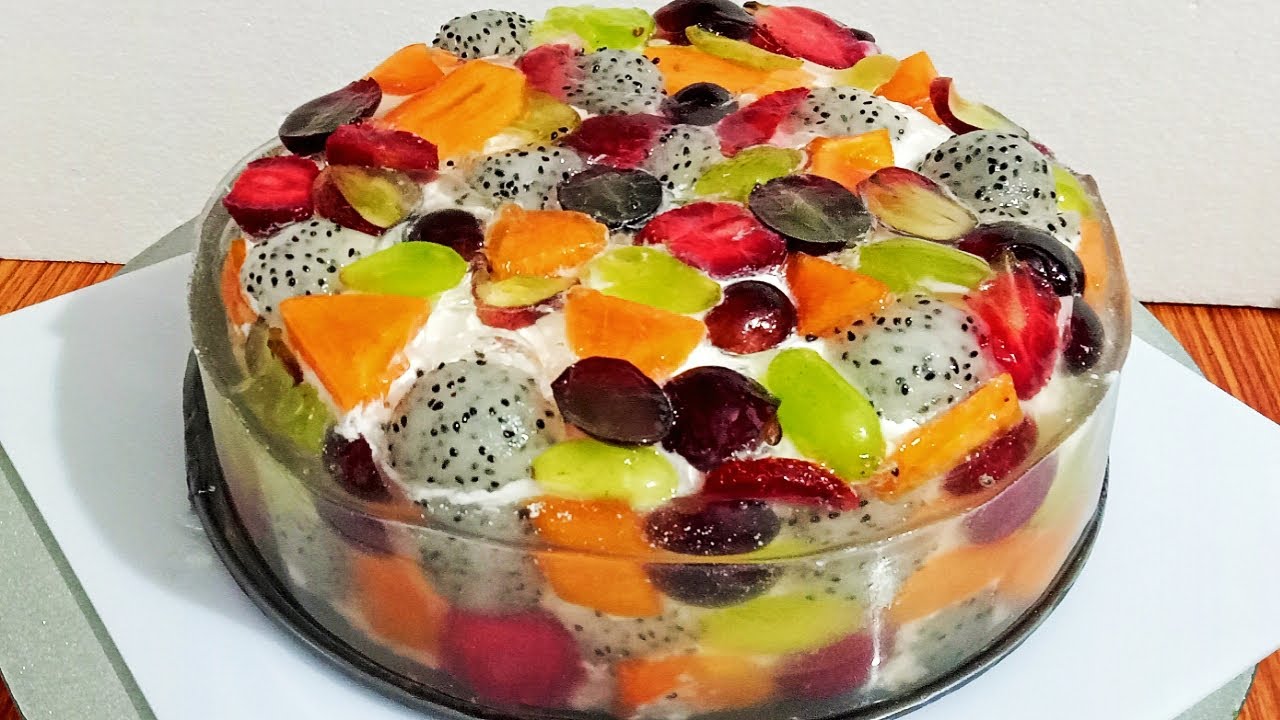 How To Make Fruit Jelly Cake Fruit Jelly Cake Recipe Jelly Fruit