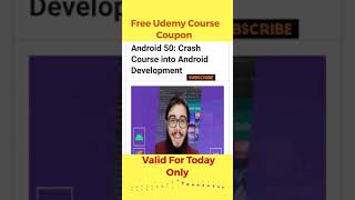 Android app development Free Udemy Certificate Course coupon code valid for Today #shorts