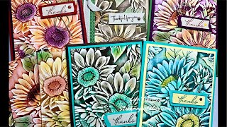 Tips For Coloring the Sunflower Embossing Folder!!