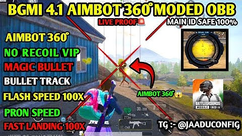 BGMI 4.1 AIMBOT OBB | BGMI 4.1 NO RECOIL CONFIG | BGMI NO RECOIL CONFIG 4.1 [100% Safe No Ban ]