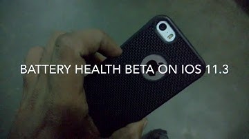 Battery health (beta) iOS 11.3