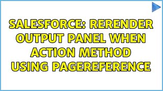 Salesforce: Rerender output panel when action method using pageReference (3 Solutions!!)