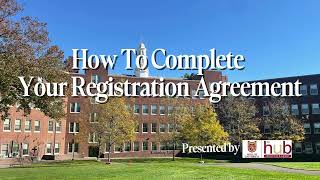 How To Complete Your Registration Agreement