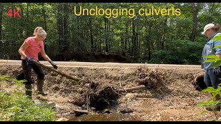 unclogging culverts/low water bridges 6/7/23