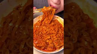 part2 Insanely Spicy Buldak Noodles & Chili Oil Wontons! 🌶️🔥 #Mukbang #SpicyNoodles