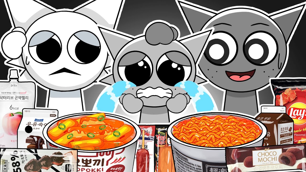 Sprunki Animation - Wenda Family Convenience Store BLACK WHITE