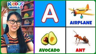 learn the alphabet abc letters and english vocabulary with miss v of kiddos world tv
