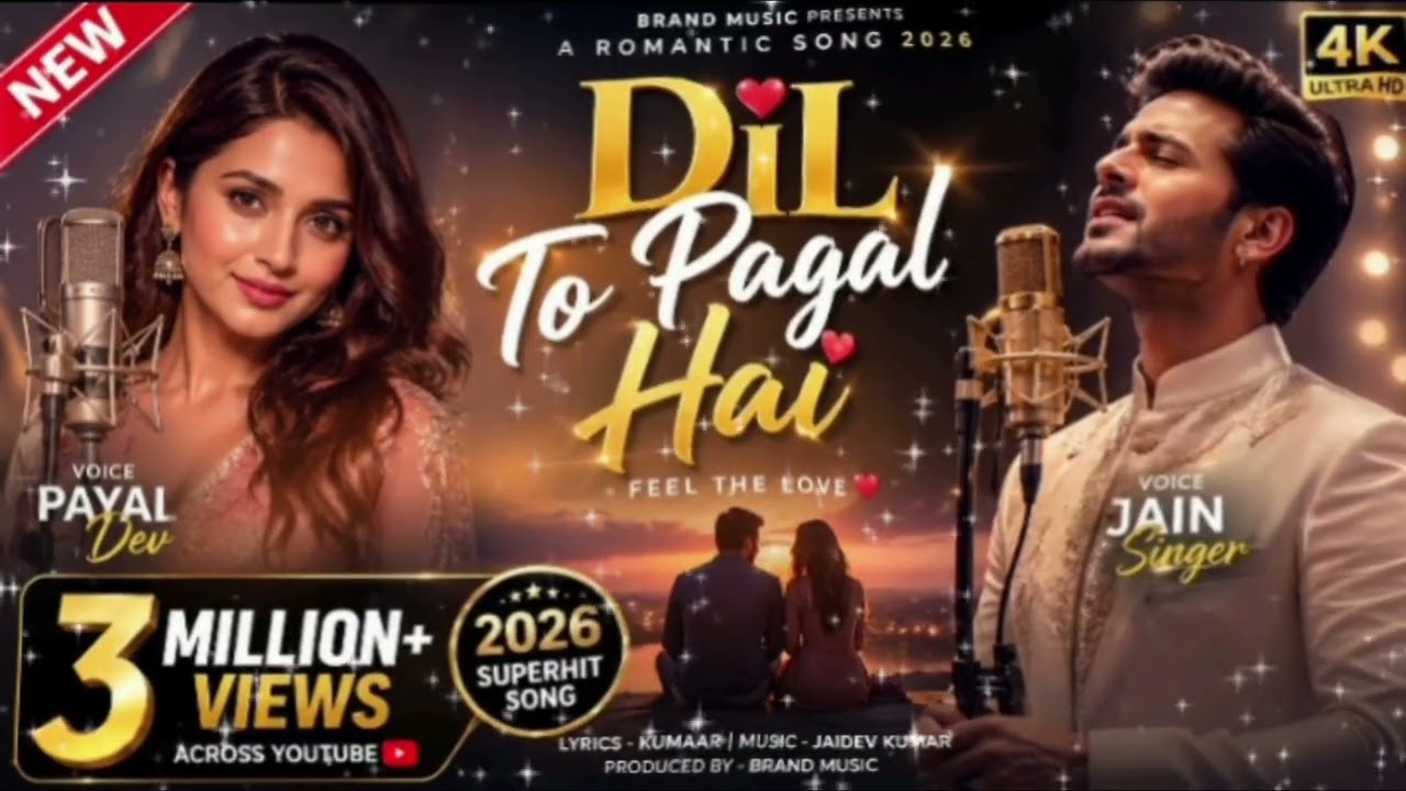 💖 Dil To Pagal Hai 💫 | Remix Version 🔥 | 4K Full Screen Status | Love Song 2026