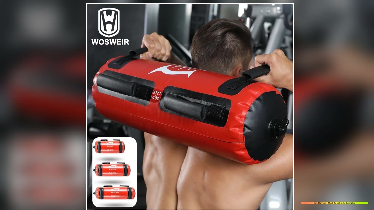 WOSWEIRPortable Water Bag for Fitness Inflatable Energy Strength Training Lifting Bag Power Bags