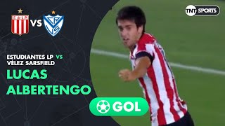 Lucas Albertengo (1-0) Estudiantes LP vs Vélez Sarsfield | Fecha 16 - Superliga Argentina 2018/2019