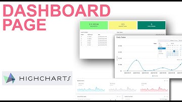PHP Project: Create Dashboard Page using HTML CSS jQuery JavaScript - HighCharts and DateRangePicker