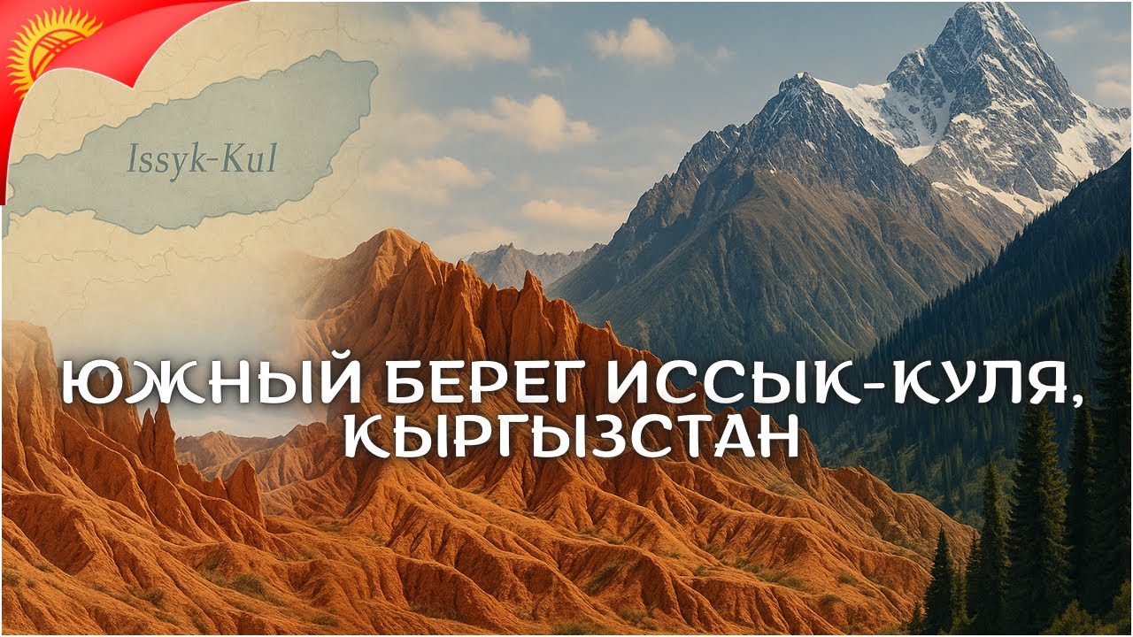 Южный берег Иссык-Куля на машине, май 2025