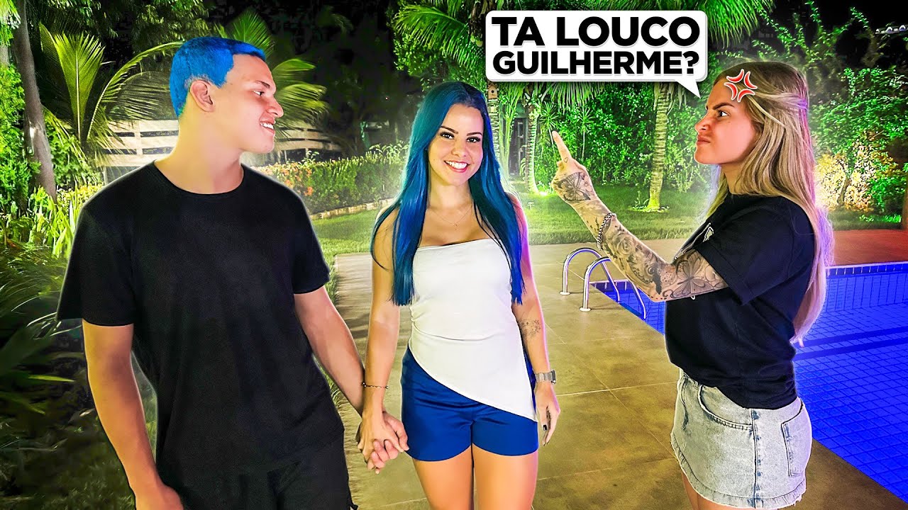 A VINGANÇA🚨PINTEI O CABELO DO IRMÃO DA NATH DE AZUL