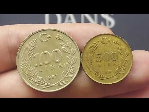 TURKEY 1987 100 LIRA Coin u0026 1990 500 LIRA Coin VALUE + REVIEW