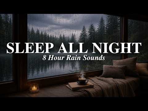 8 Hour Thunderstorm Rain for Deep Sleep🌧️ | Black Screen + No Ads