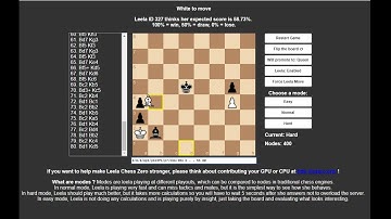 Pawn + Bishop | Leela Chess Zero (LCZero) | A Neural Network engine similar to Alpha Zero