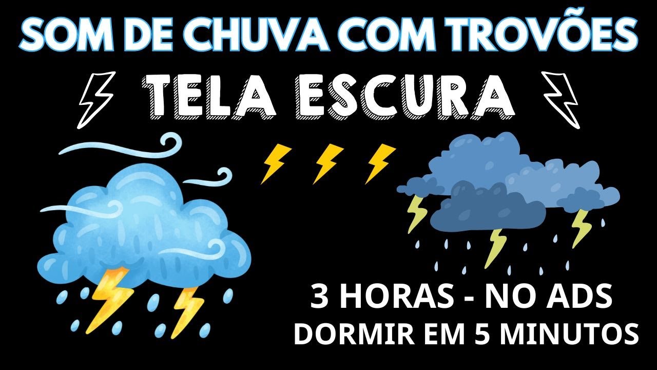 Estude e concentre-se – Sons relaxantes de chuva e trovão para um sono profundo (3 horas)