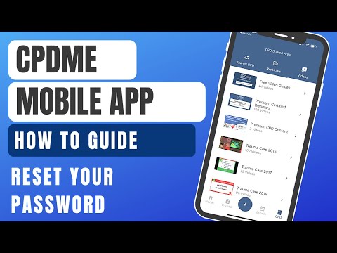 How do I reset the password in the CPDme Portfolio Building Mobile App