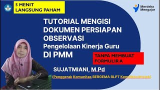 Tutorial dokumen persiapan observasi kinerja guru