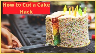 Cake cutting hack on tiktok