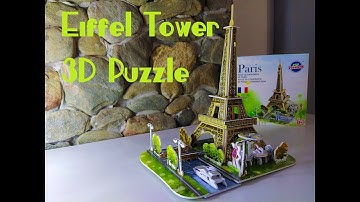 Eiffel Tower - Paris 3D Puzzle Time Lapse with Chillhop - Lofi Music